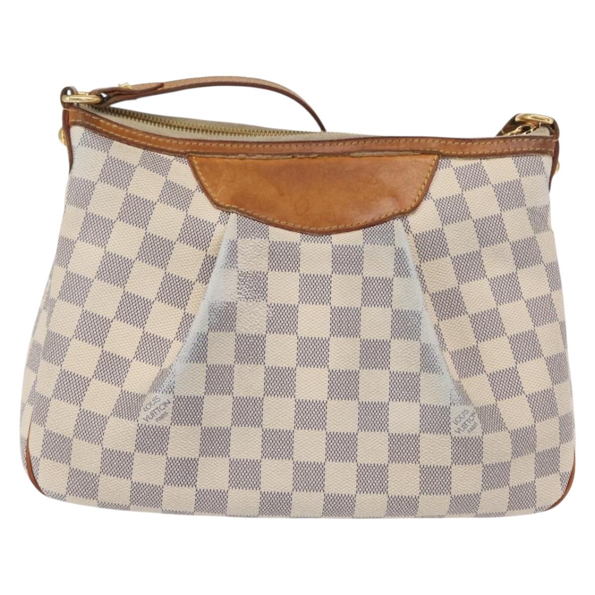 LOUIS VUITTON Damier Azur Siracusa PM Shoulder Bag N41113 LV Auth 168591