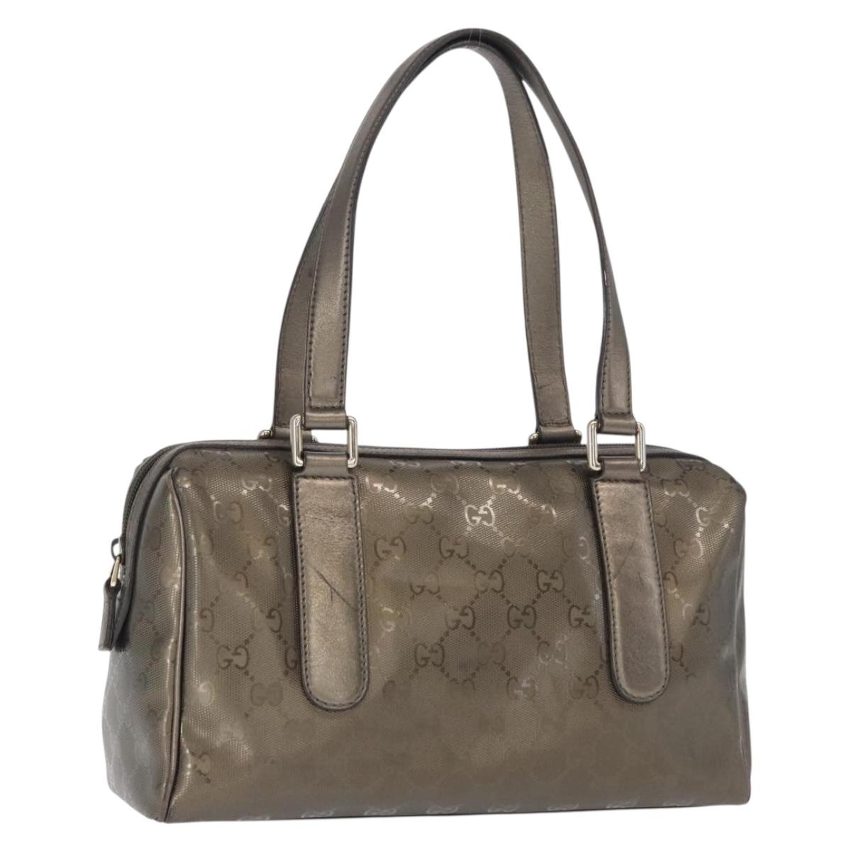 GUCCI GG Implementation Hand Bag Gold 257289 Auth 168614