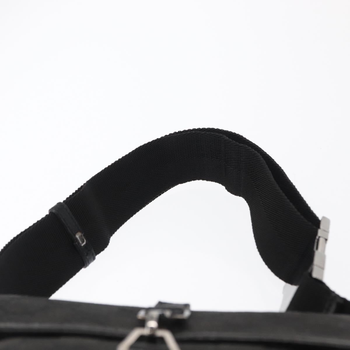 GUCCI GG Canvas Jackie Waist bag Black Silver 92543 Auth 168617