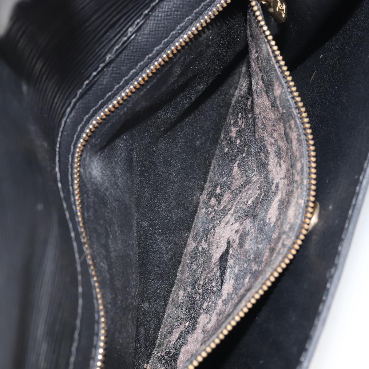 LOUIS VUITTON Epi Montaigne 23 Clutch Bag Black M52662 LV Auth 168641