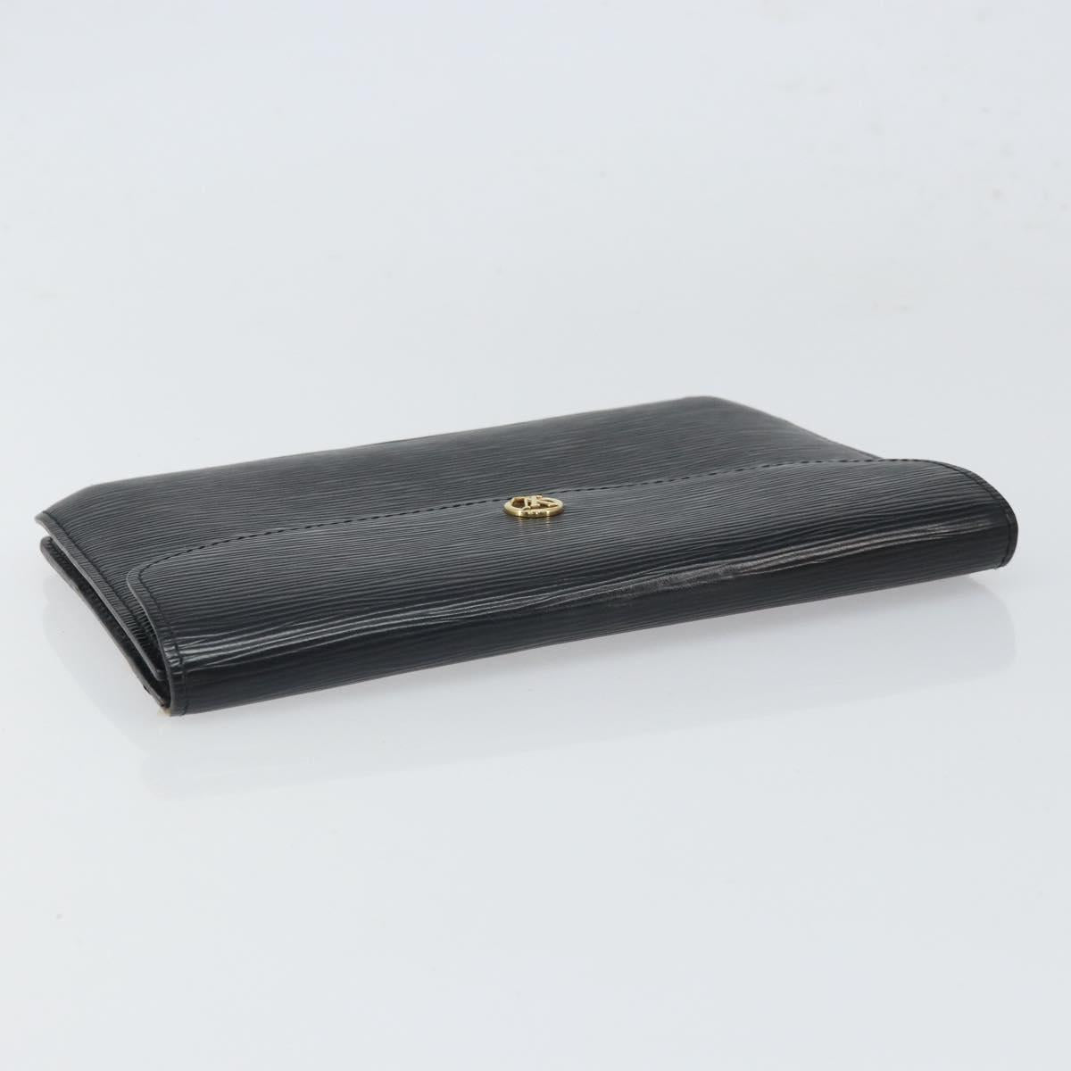 LOUIS VUITTON Epi Montaigne 23 Clutch Bag Black M52662 LV Auth 168641