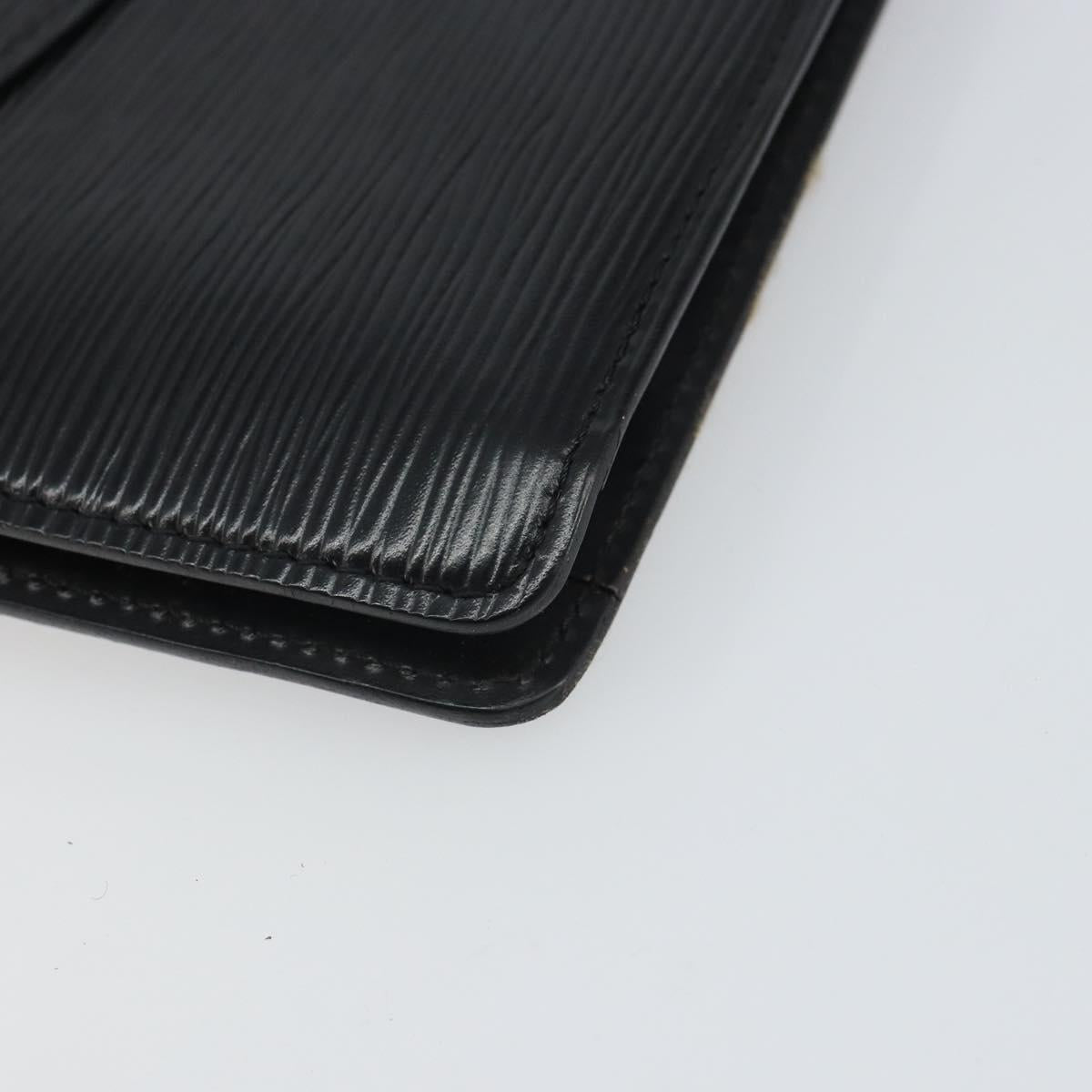 LOUIS VUITTON Epi Montaigne 23 Clutch Bag Black M52662 LV Auth 168641