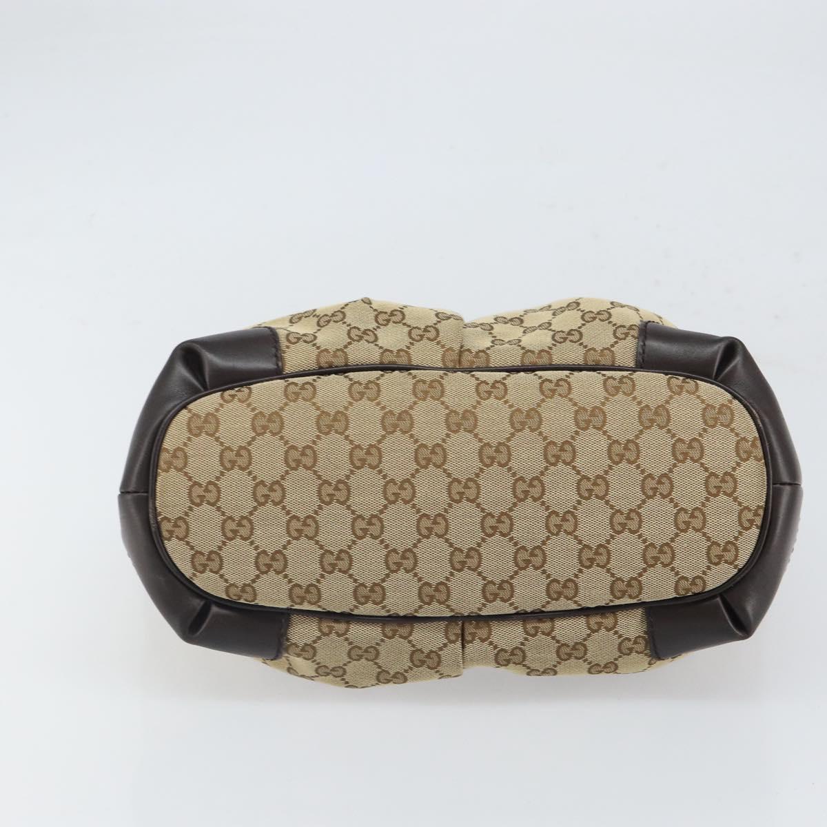 GUCCI Sukey GG Canvas Hand Bag Beige Gold 247902 Auth 168661