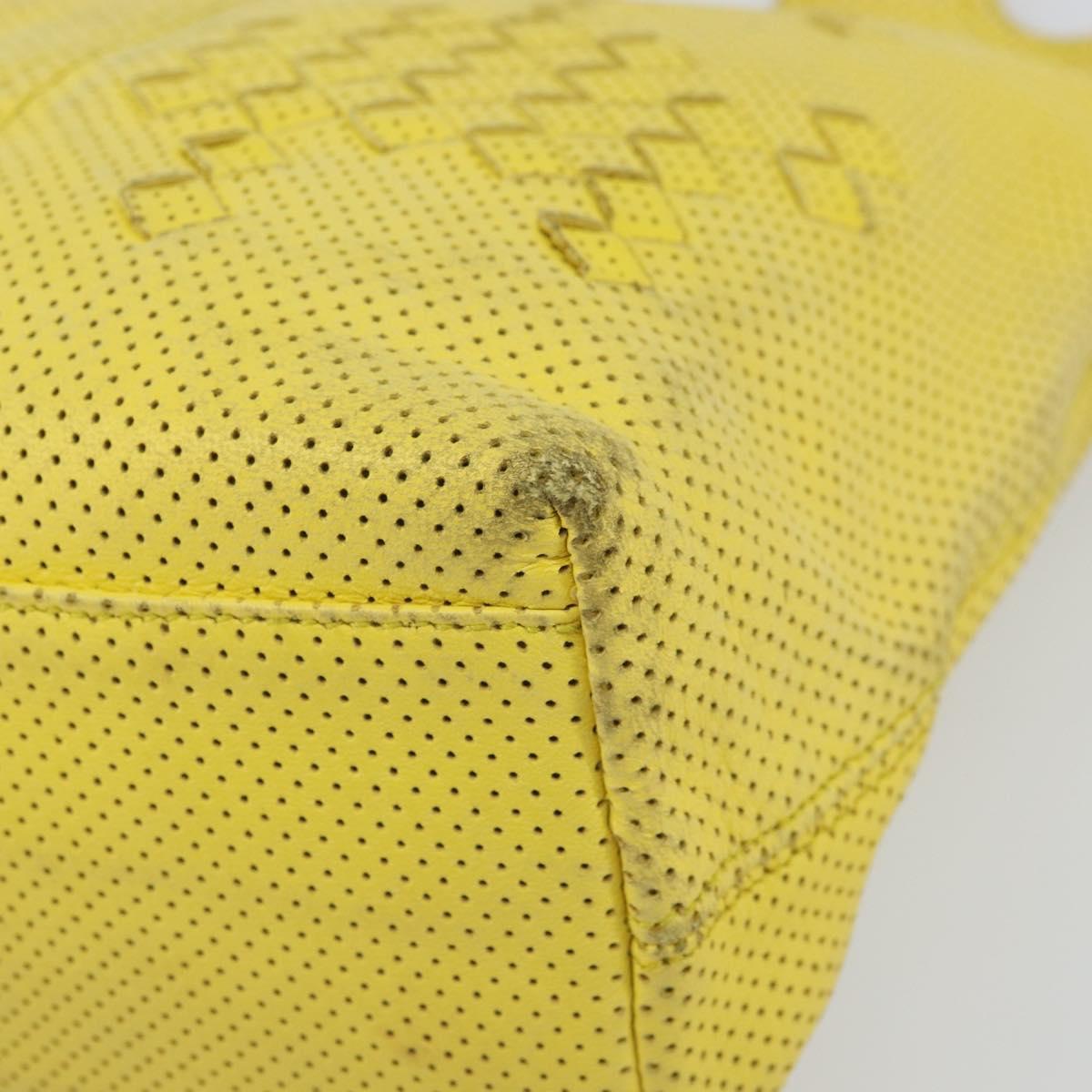BOTTEGA VENETA INTRECCIATO Hand Bag Leather Yellow 143393 Auth 168672