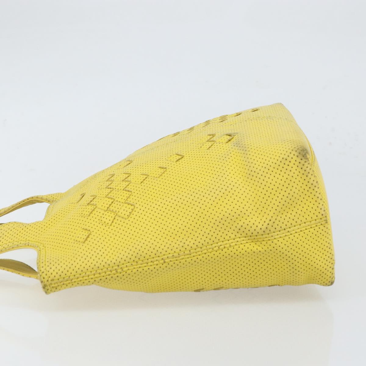 BOTTEGA VENETA INTRECCIATO Hand Bag Leather Yellow 143393 Auth 168672