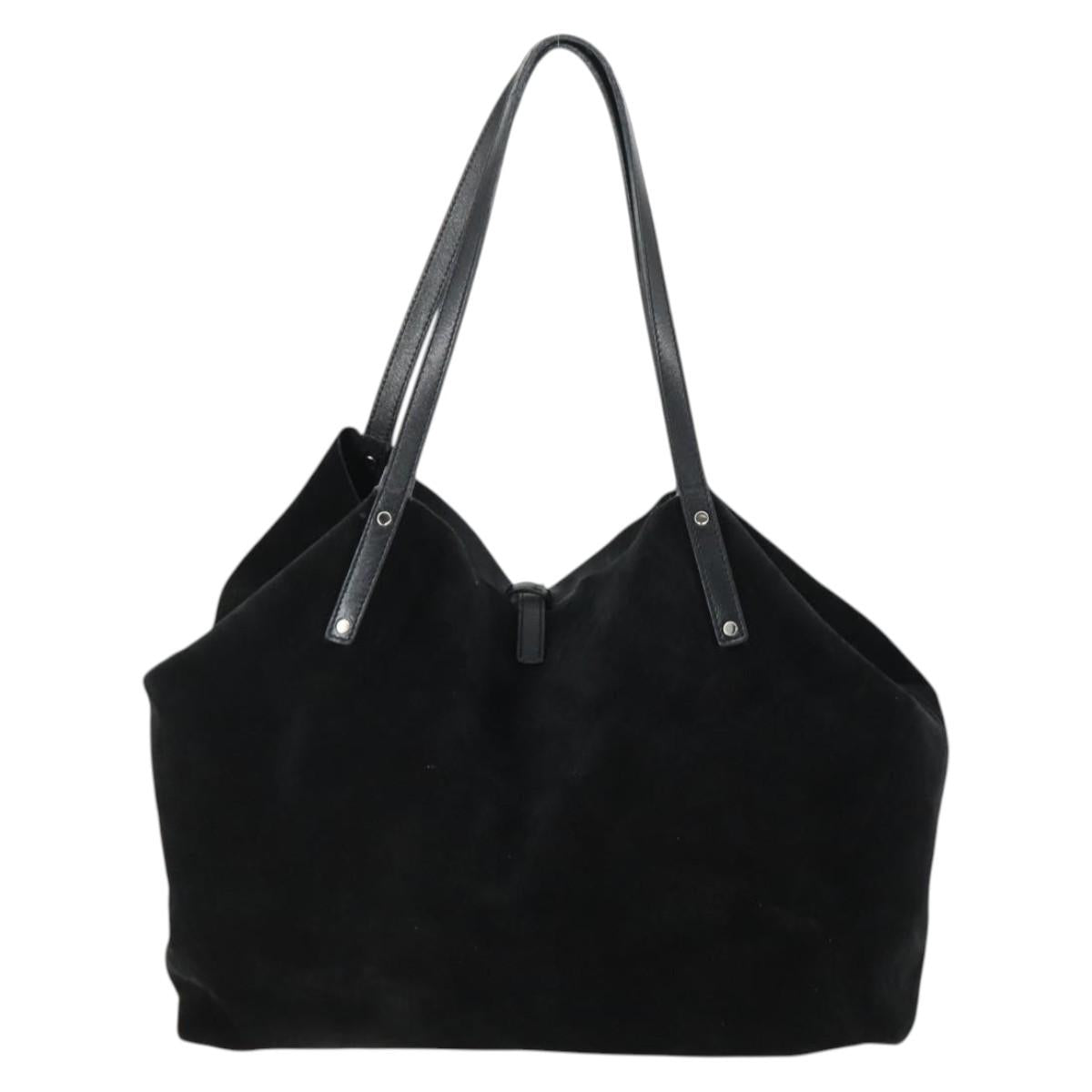 TIFFANY&Co. Reversible Tote Bag Suede Black Auth 168718