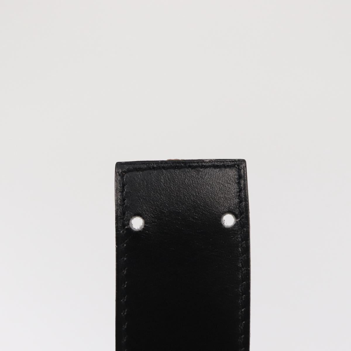 HERMES Belt Leather 29.5"" Black Auth 168765