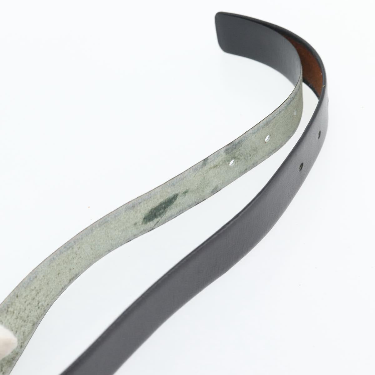 SAINT LAURENT Belt Leather 40.2"" Black Auth 168784