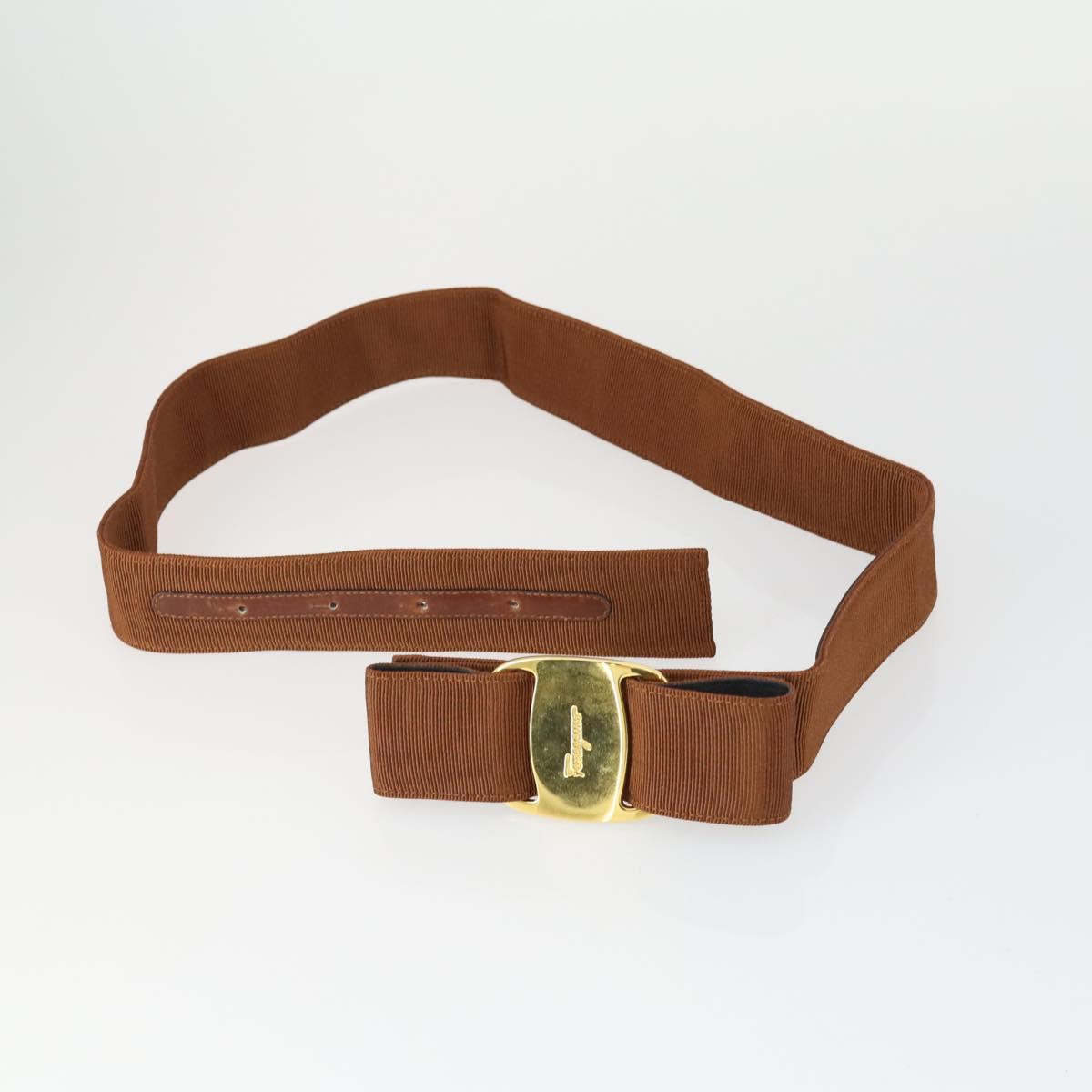 Salvatore Ferragamo Gucci buckle Belt Leather Suede 5 Set Beige Auth 168787