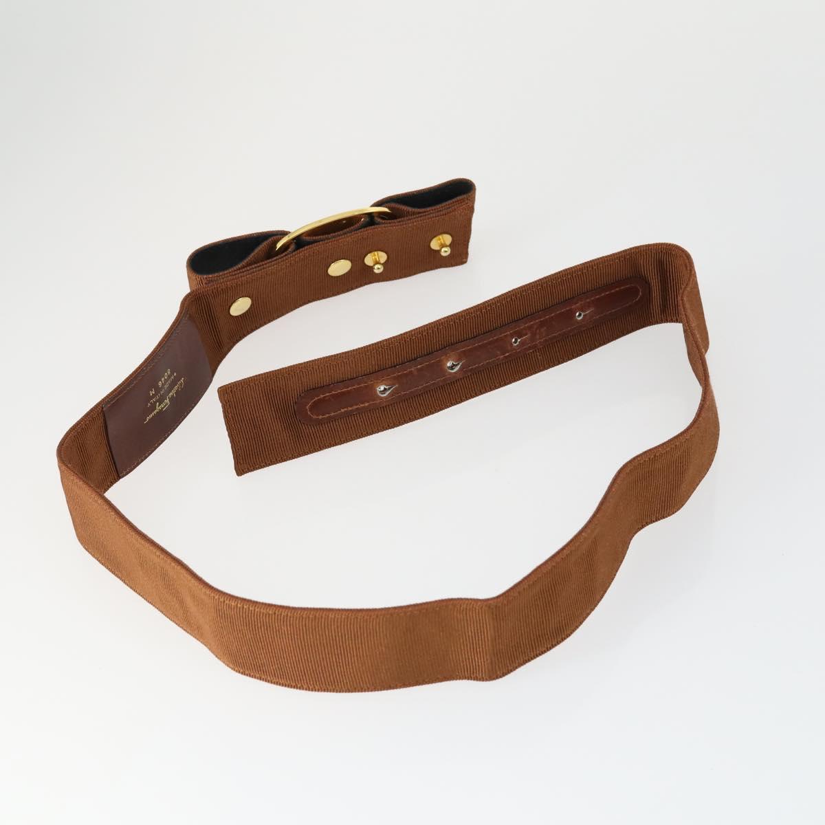 Salvatore Ferragamo Gucci buckle Belt Leather Suede 5 Set Beige Auth 168787