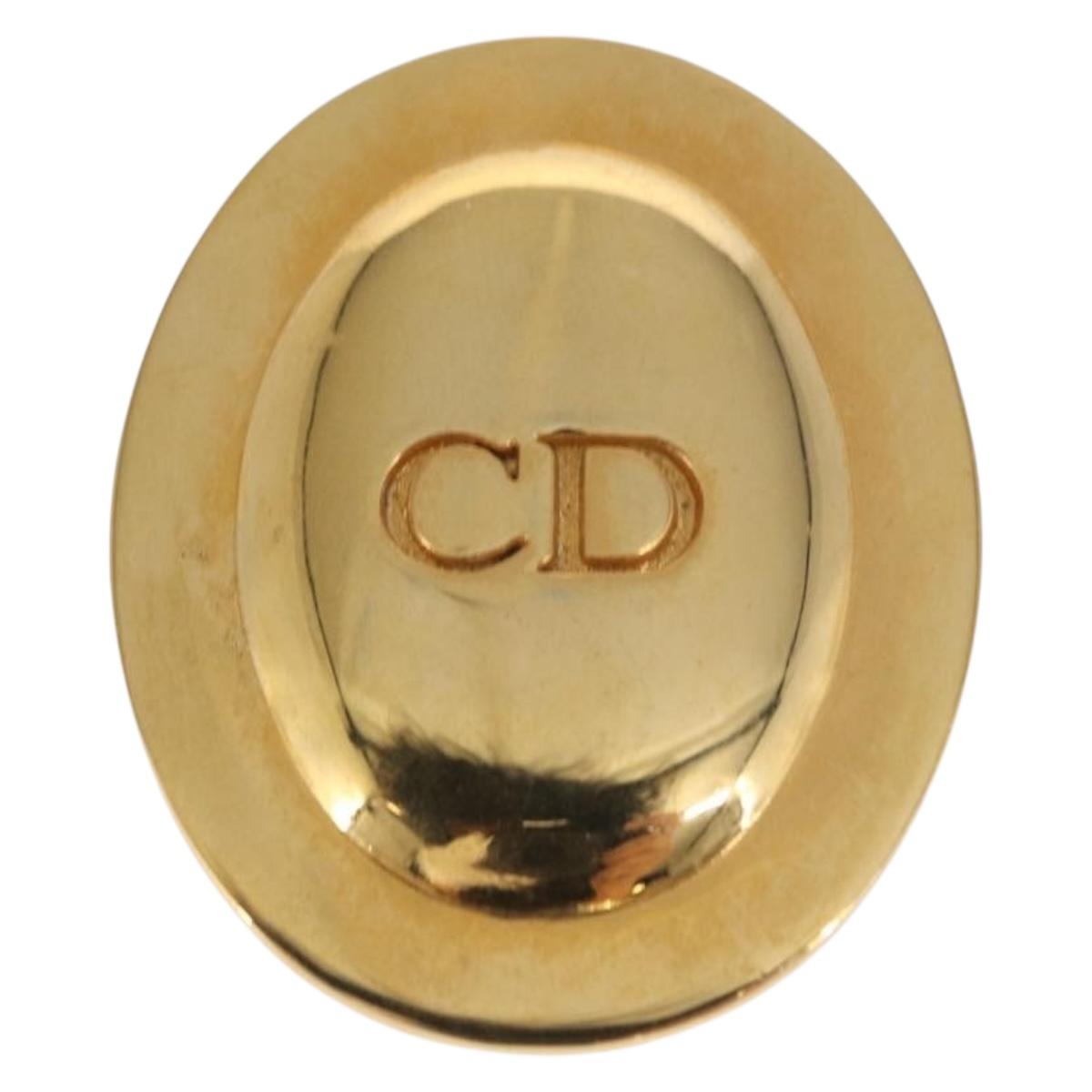 Christian Dior Brooch metal Gold Tone Auth 168790