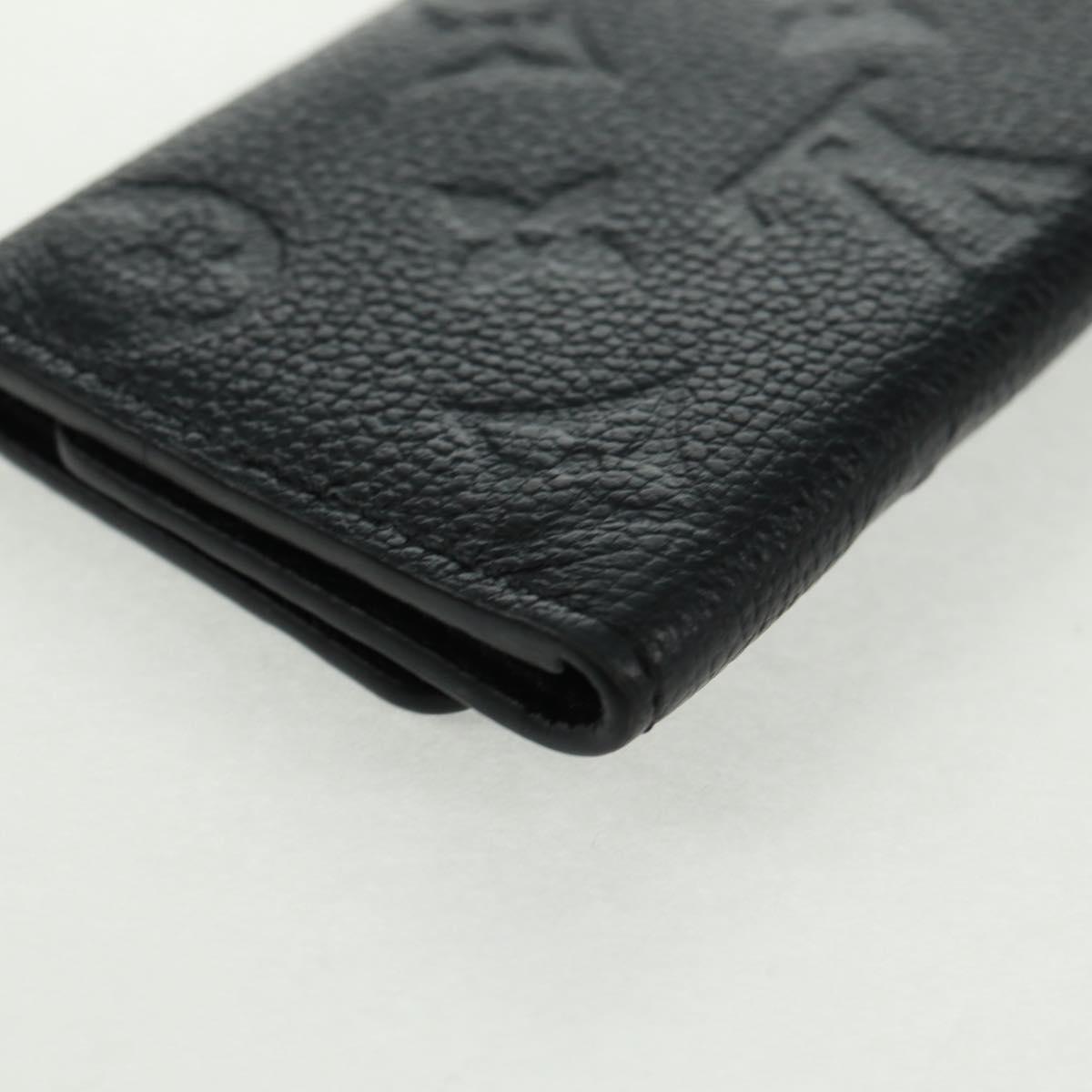 LOUIS VUITTON Monogram Empreinte Multicles 6 Key Case Black M64421 Auth 168814V