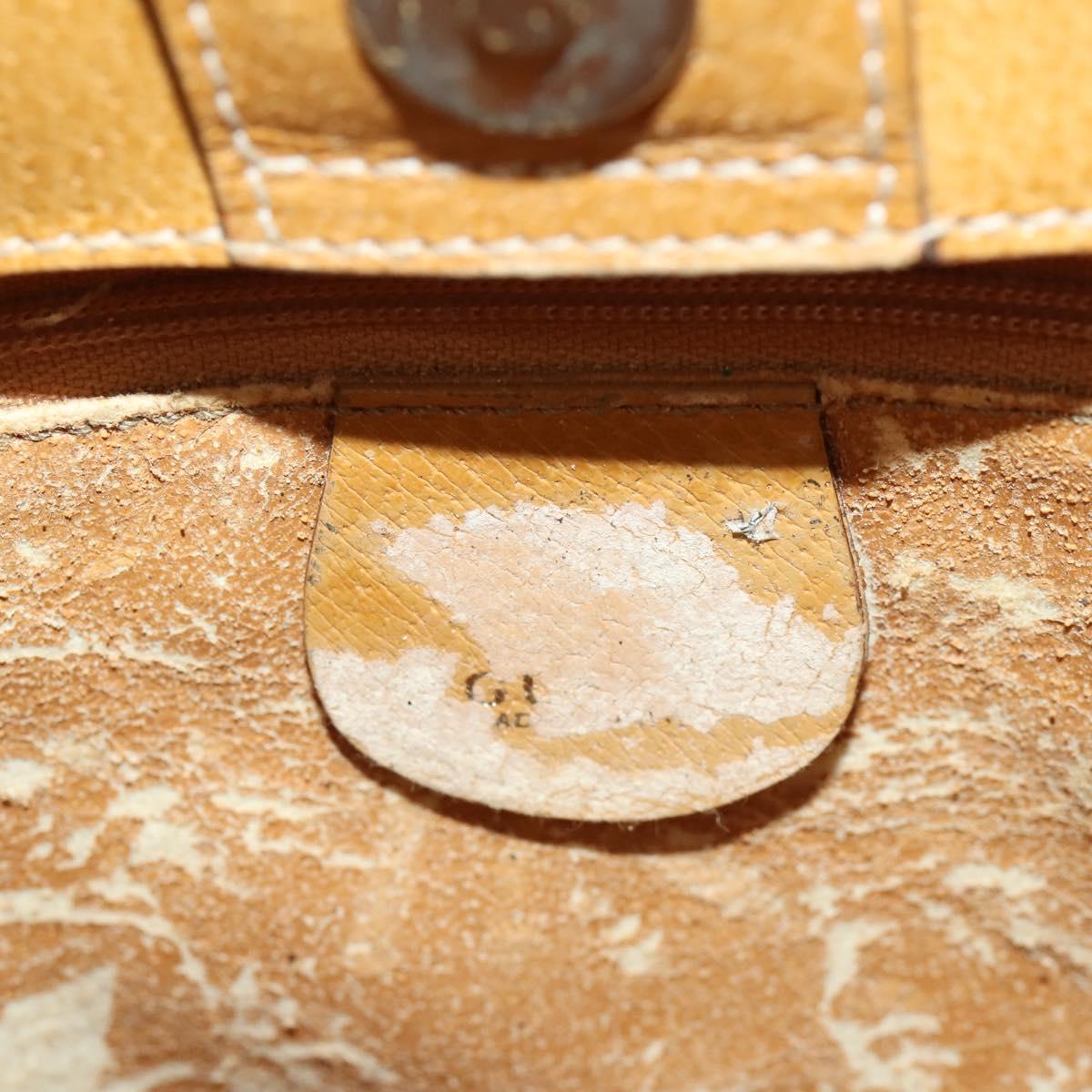 GUCCI Hand Bag Leather Beige Auth 168819