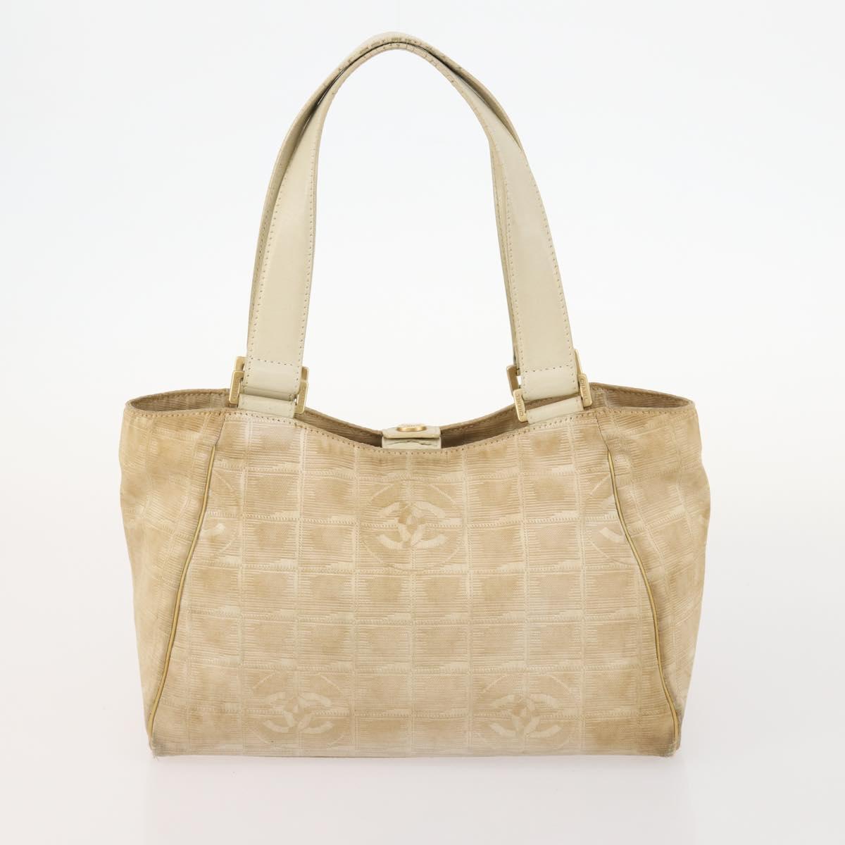 HERMES PRADA Chanel Hand Bag Leather Canvas Nylon 3 Set Beige Auth 168823