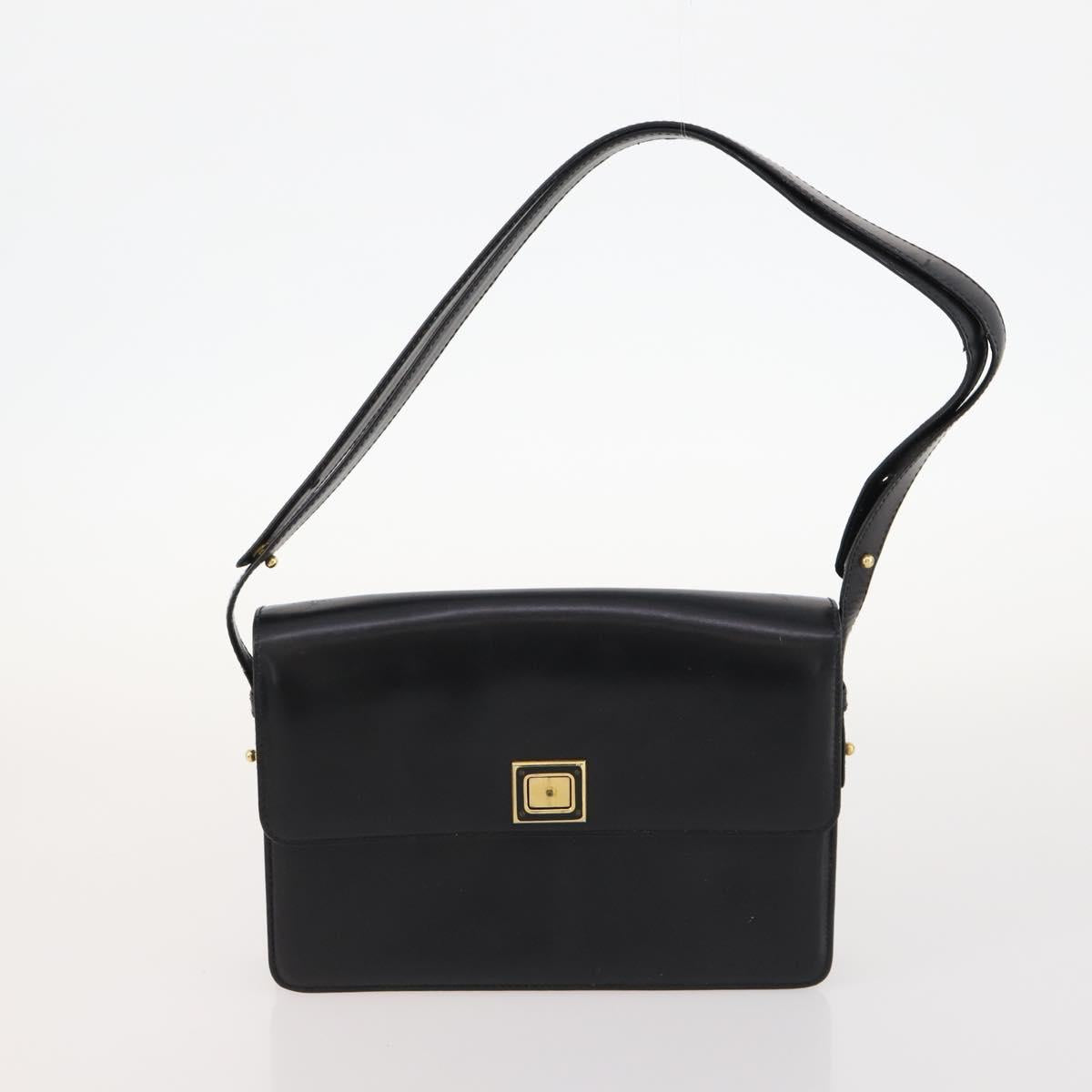 GUCCI GG Crystal Hand Bag Leather 4 Set Beige Black Auth 168824