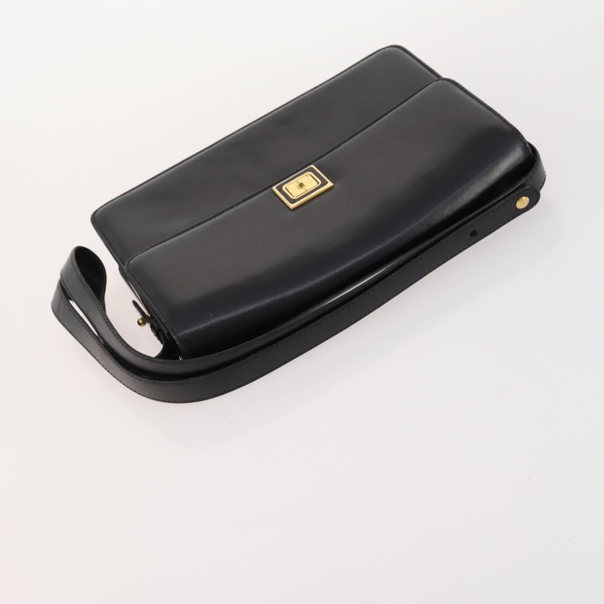 GUCCI GG Crystal Hand Bag Leather 4 Set Beige Black Auth 168824