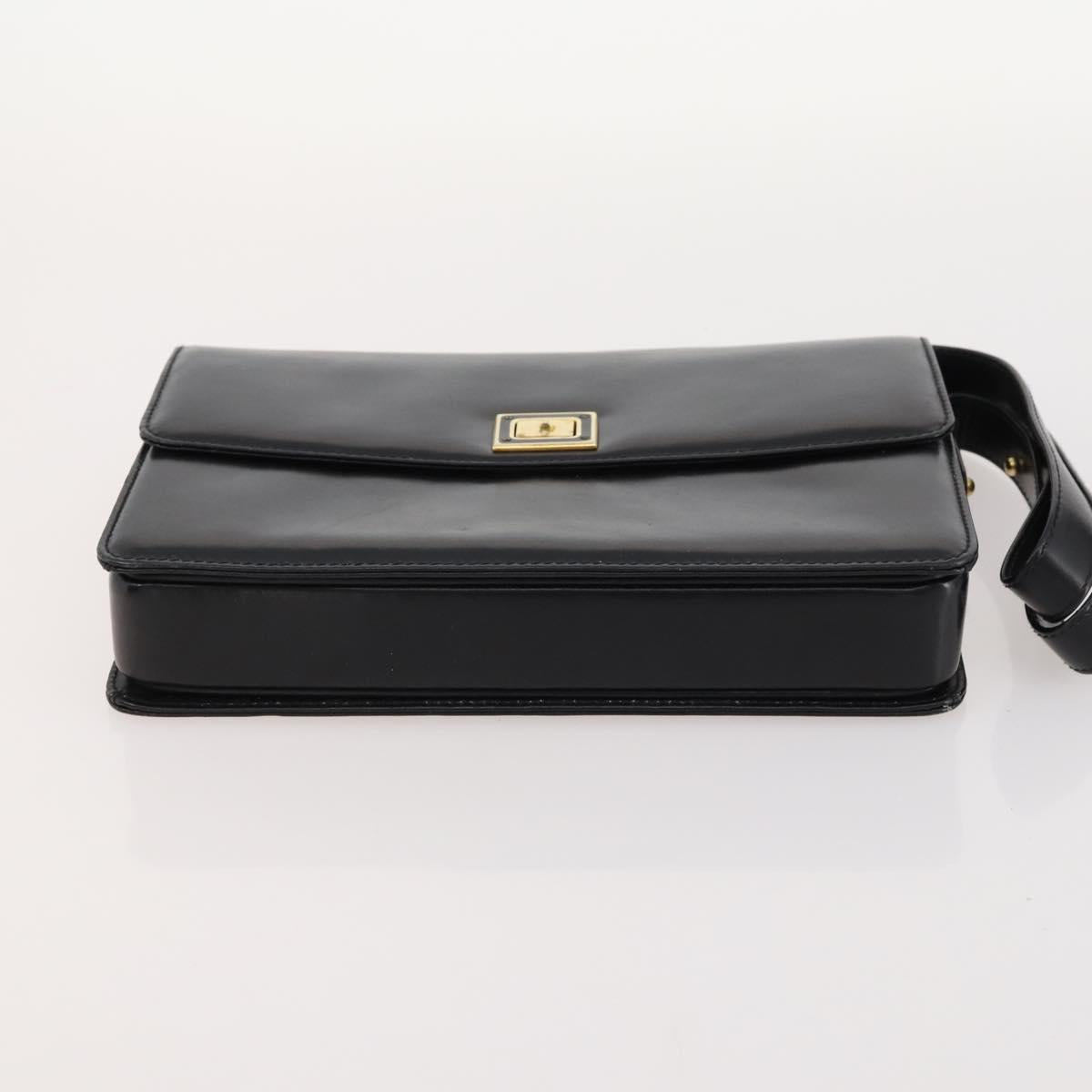 GUCCI GG Crystal Hand Bag Leather 4 Set Beige Black Auth 168824