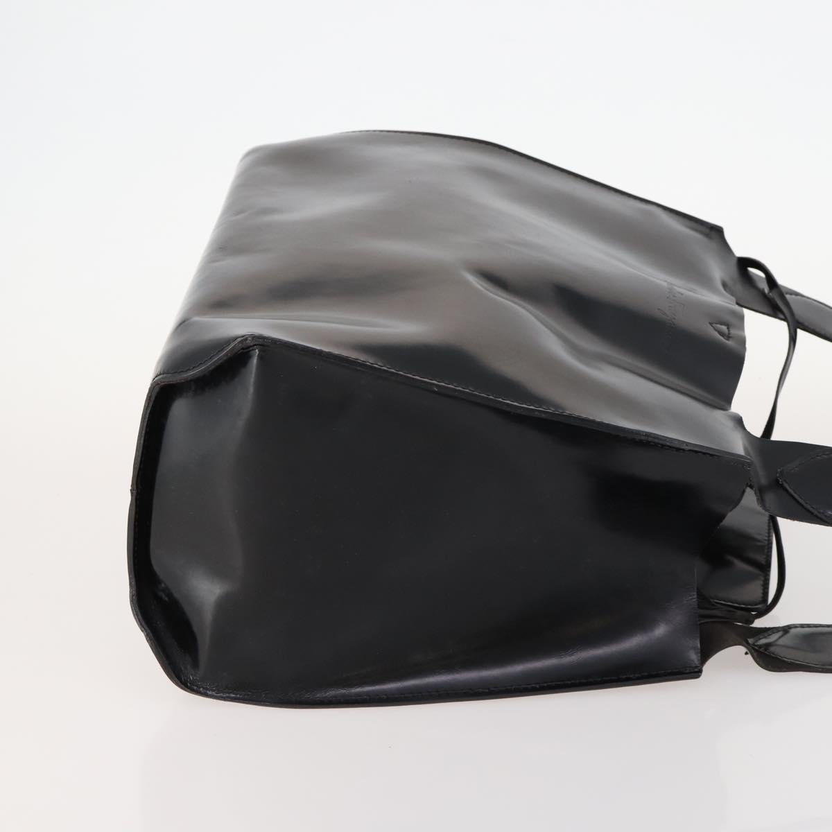 Salvatore Ferragamo Tote Bag Leather 2 Set Black Auth 168827