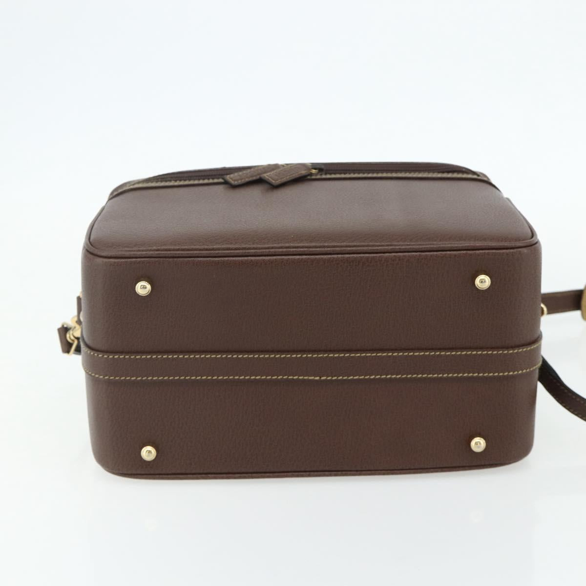 GUCCI Bamboo Hand Bag Leather 2way Brown Gold 013 2122 2491 Auth 168841