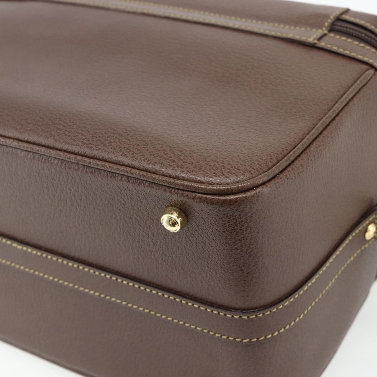 GUCCI Bamboo Hand Bag Leather 2way Brown Gold 013 2122 2491 Auth 168841