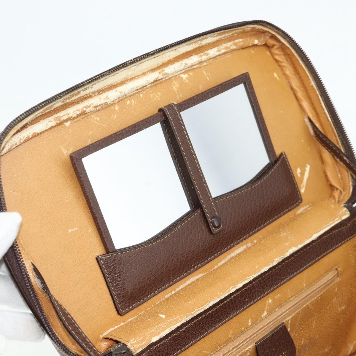 GUCCI Bamboo Hand Bag Leather 2way Brown Gold 013 2122 2491 Auth 168841
