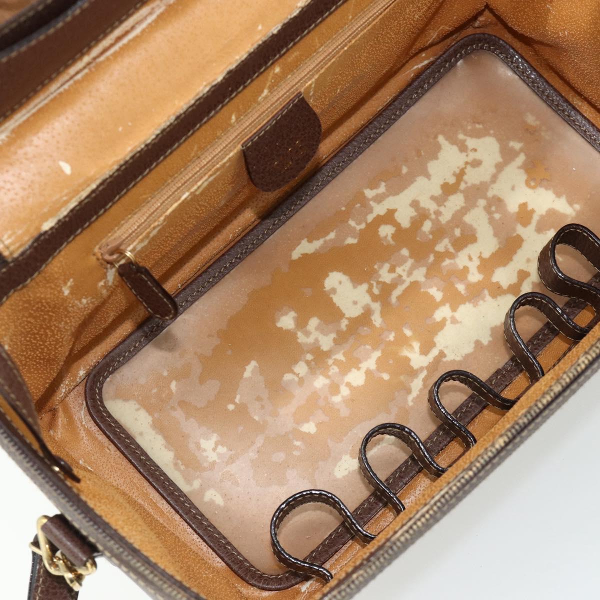 GUCCI Bamboo Hand Bag Leather 2way Brown Gold 013 2122 2491 Auth 168841