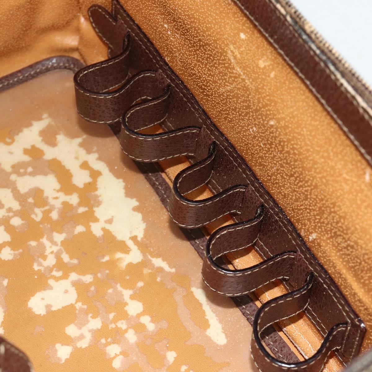 GUCCI Bamboo Hand Bag Leather 2way Brown Gold 013 2122 2491 Auth 168841
