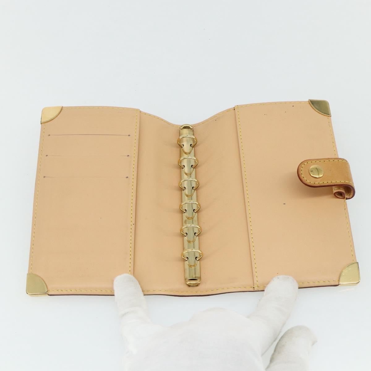 LOUIS VUITTON Multicolor Agenda PM Day Planner Cover Black R20895 Auth 168878A