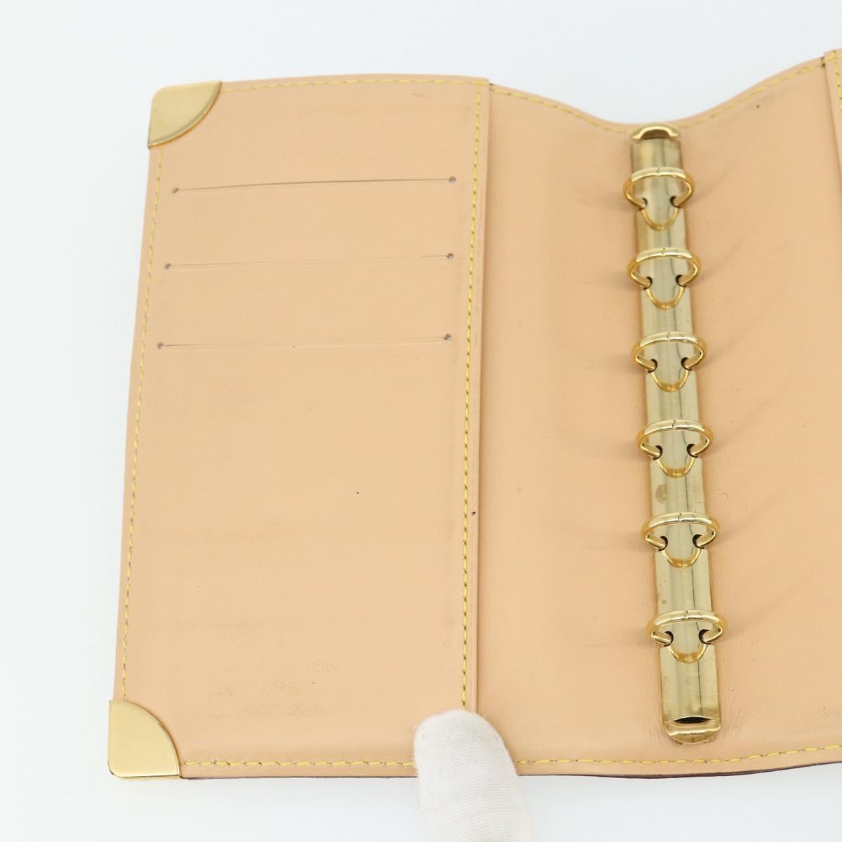 LOUIS VUITTON Multicolor Agenda PM Day Planner Cover Black R20895 Auth 168878A
