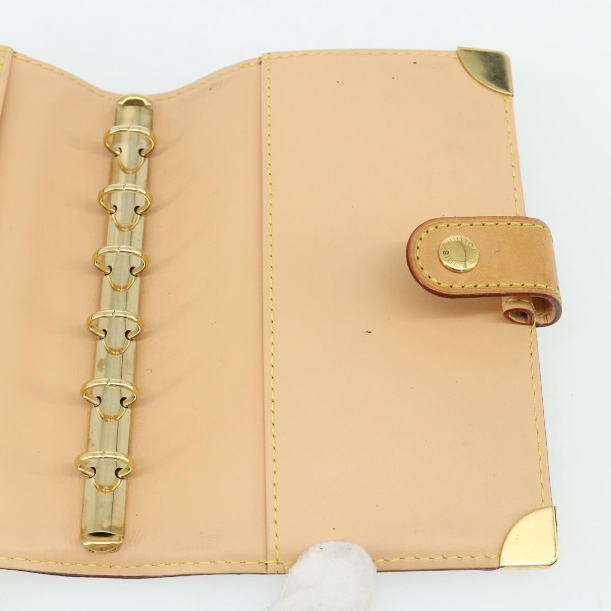 LOUIS VUITTON Multicolor Agenda PM Day Planner Cover Black R20895 Auth 168878A