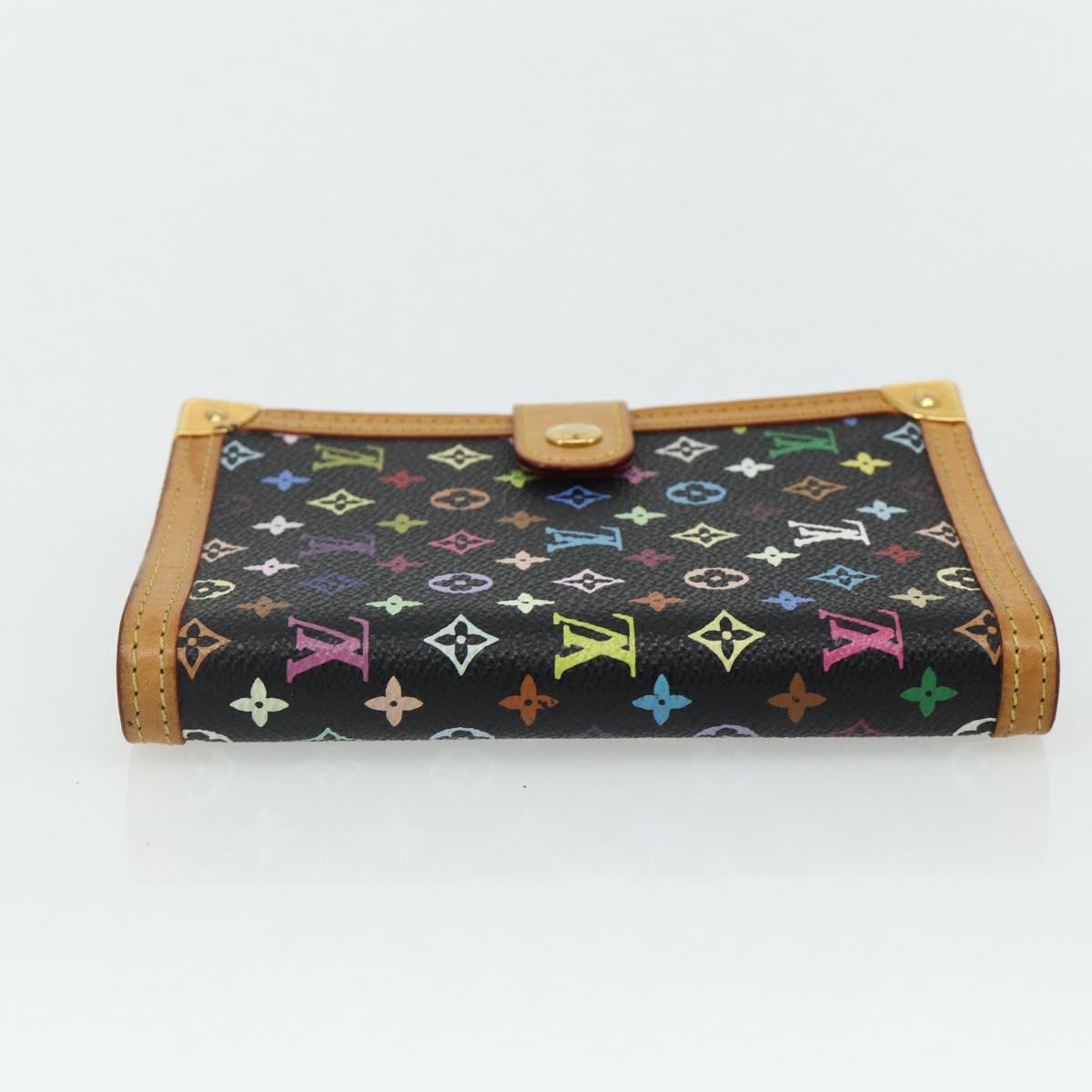 LOUIS VUITTON Multicolor Agenda PM Day Planner Cover Black R20895 Auth 168878A