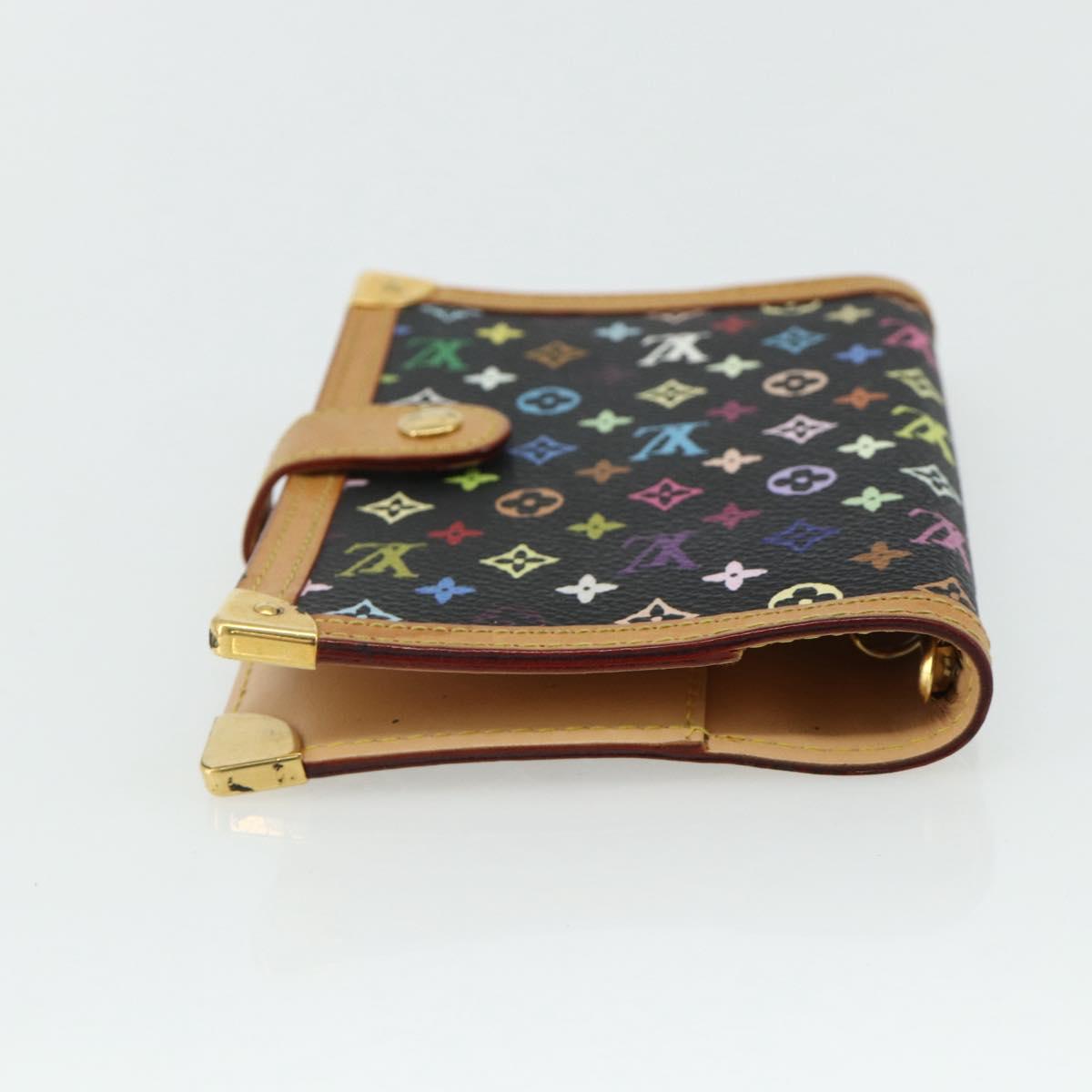 LOUIS VUITTON Multicolor Agenda PM Day Planner Cover Black R20895 Auth 168878A