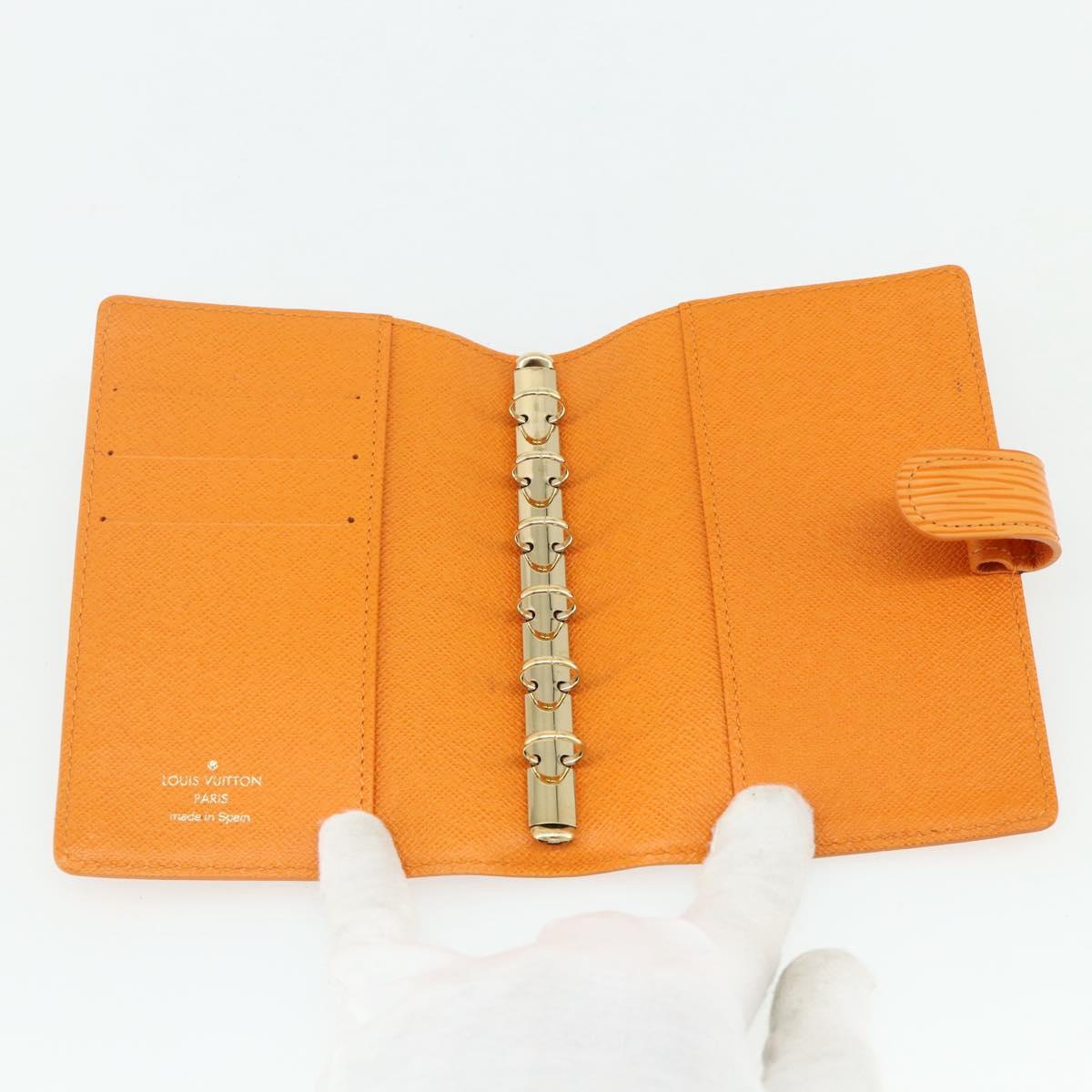 LOUIS VUITTON Epi Agenda PM Day Planner Cover Mandarin R2005H LV Auth 168879A