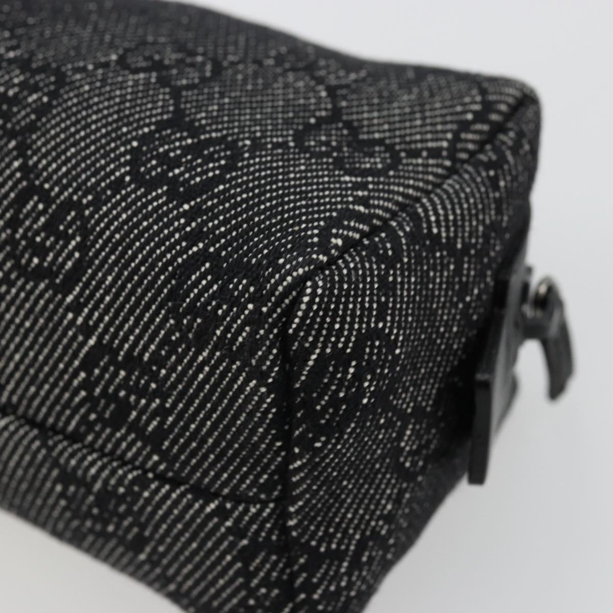 GUCCI GG Canvas Pouch Black 29596 Auth 168883A