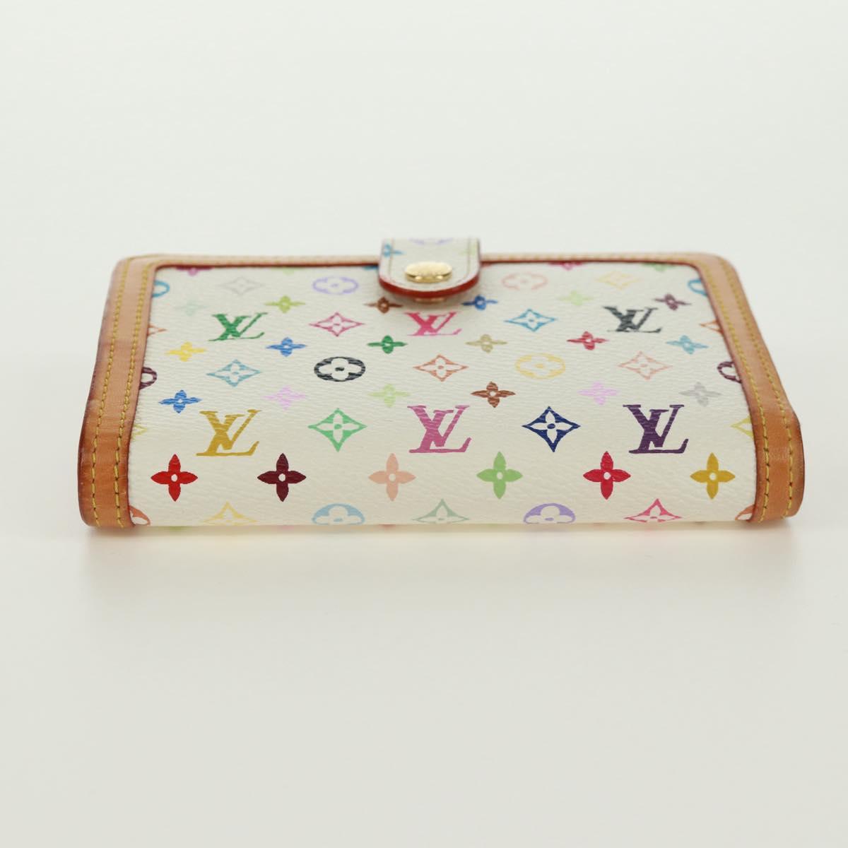 LOUIS VUITTON Multicolor Portefeuille Viennois Bifold White M92987 Auth 168924V