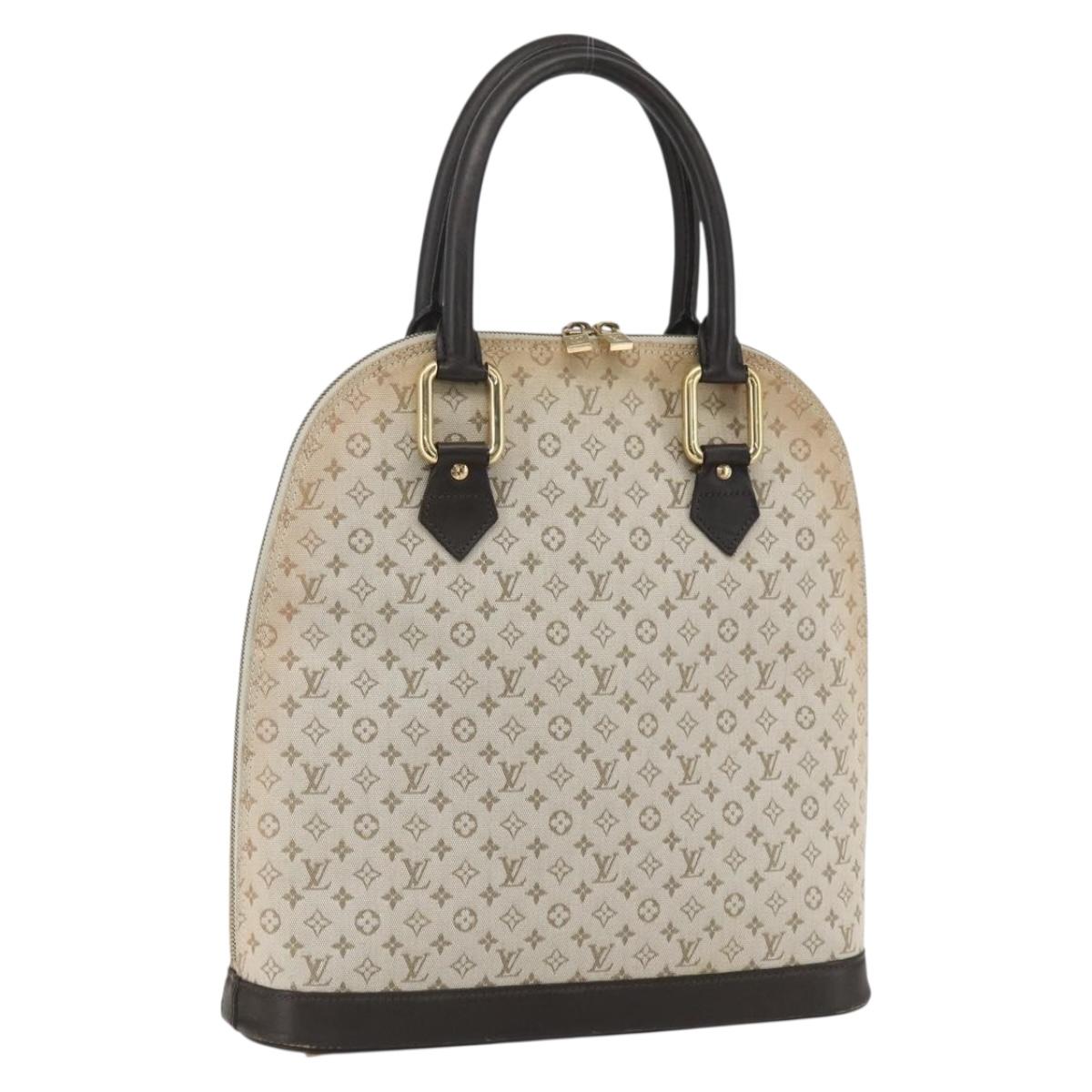 LOUIS VUITTON Monogram Mini Alma Haut Hand Bag Khaki M92203 LV Auth 168931