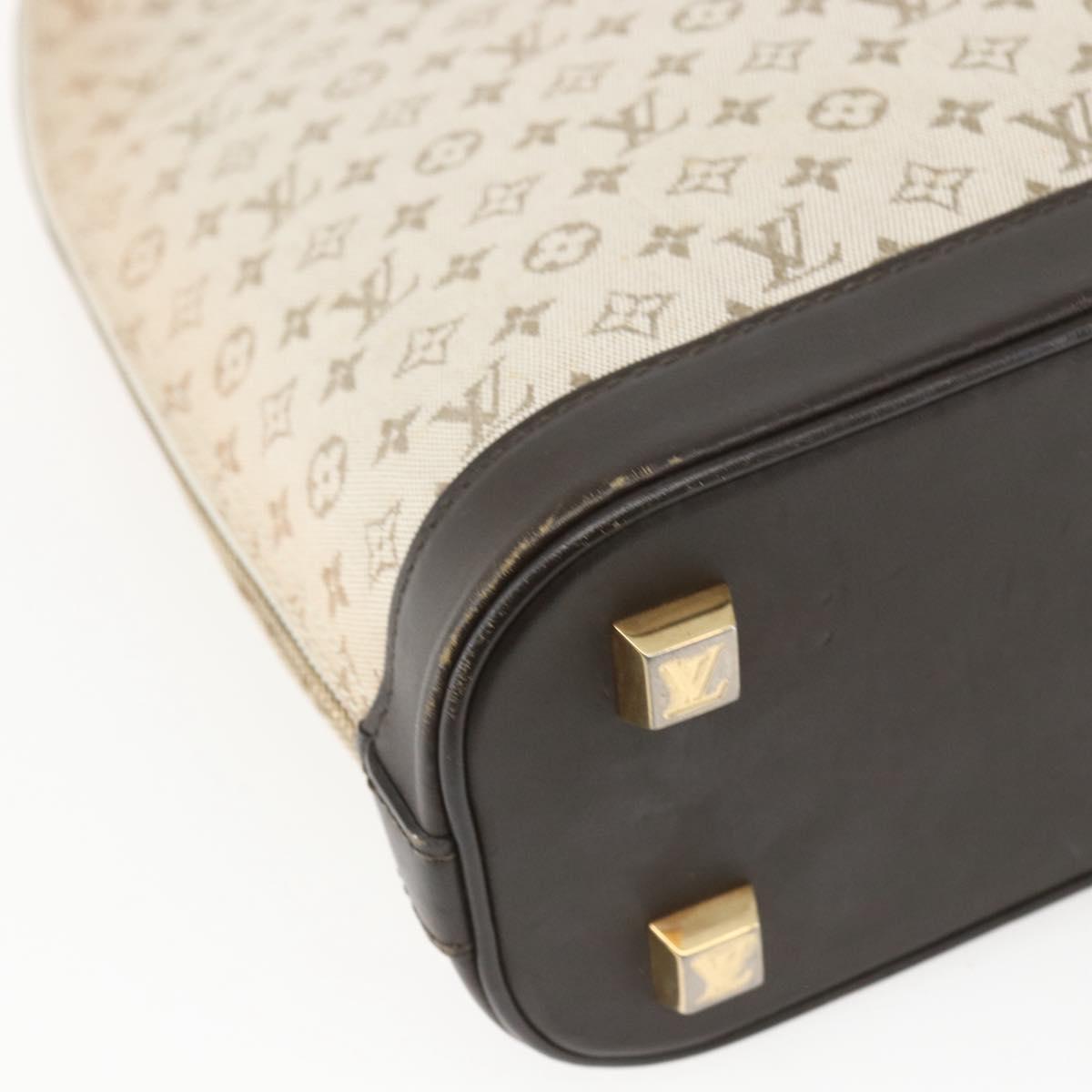 LOUIS VUITTON Monogram Mini Alma Haut Hand Bag Khaki M92203 LV Auth 168931