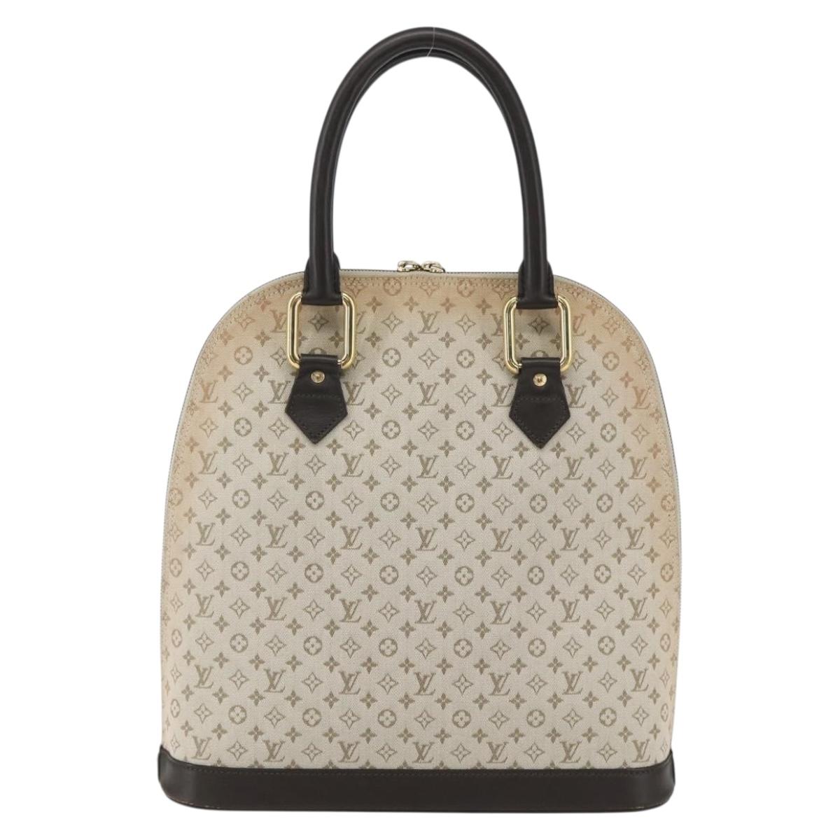 LOUIS VUITTON Monogram Mini Alma Haut Hand Bag Khaki M92203 LV Auth 168931