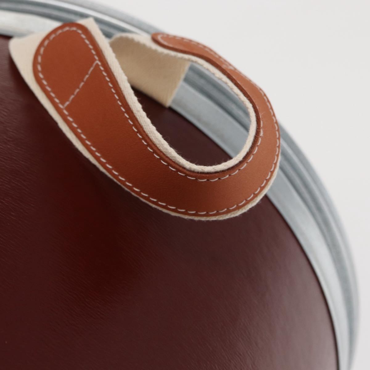 HERMES Box Small Box Storage Box metal Bordeaux Auth 168946M