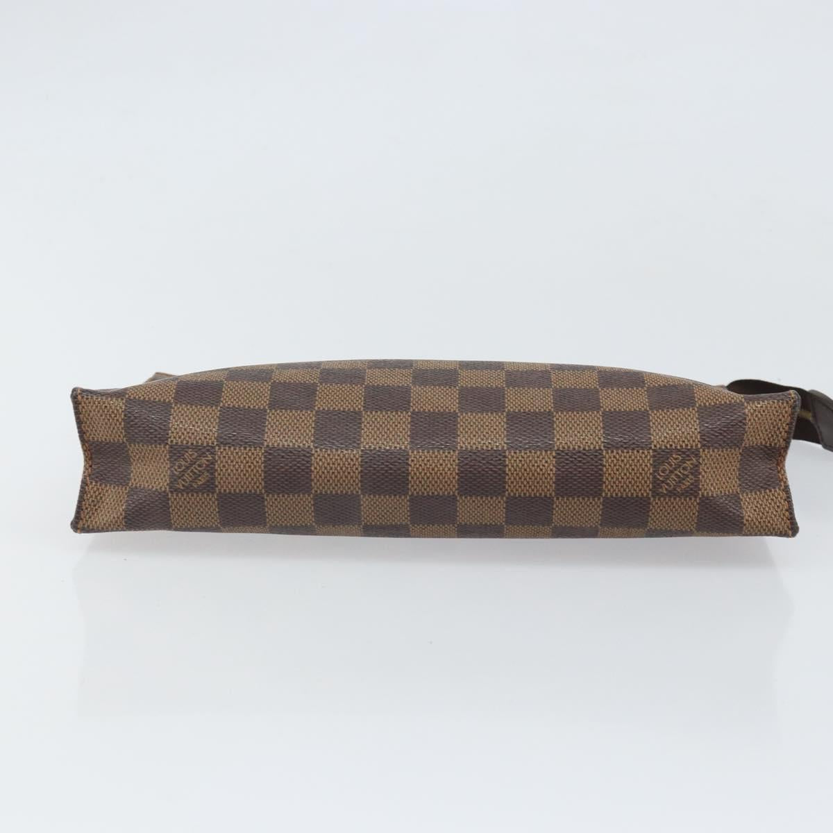 LOUIS VUITTON Damier Ebene Poche Toilette 26 Pouch N47543 LV Auth 168948
