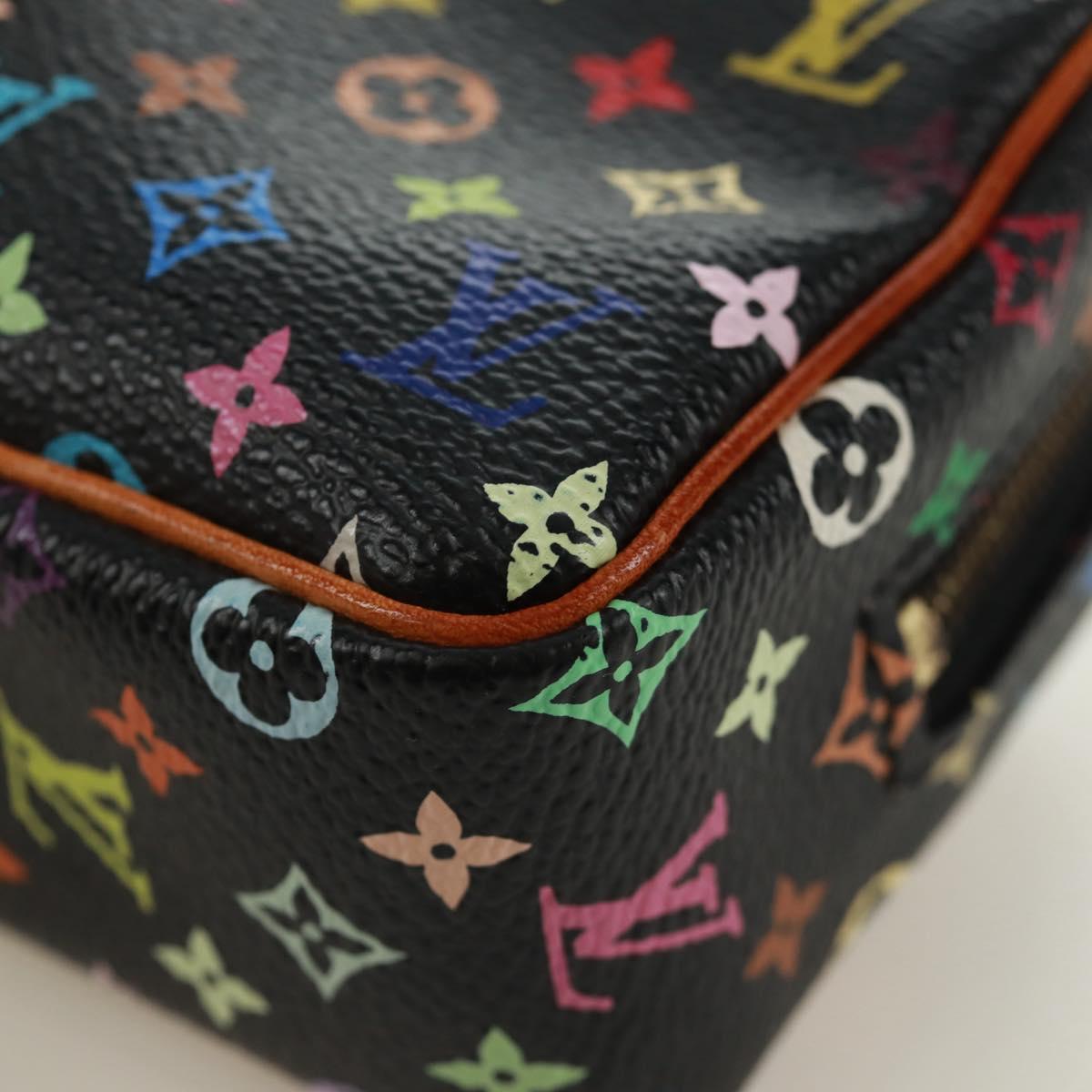 LOUIS VUITTON Monogram Multicolor Trousse Wapity Pouch Black M58034 Auth 168949V