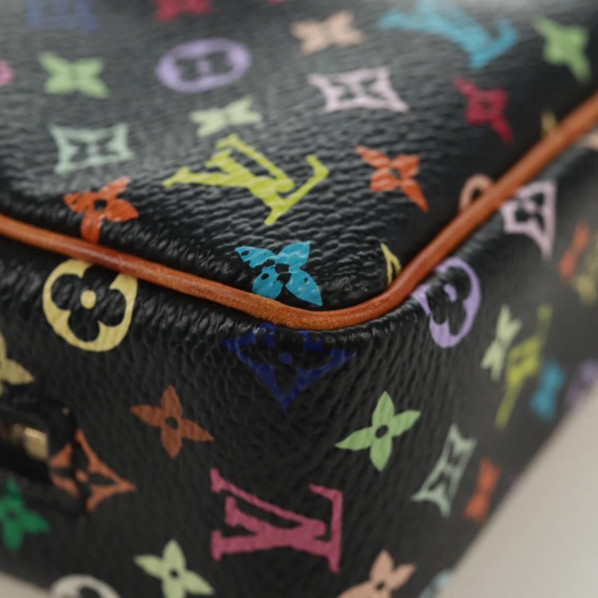 LOUIS VUITTON Monogram Multicolor Trousse Wapity Pouch Black M58034 Auth 168949V