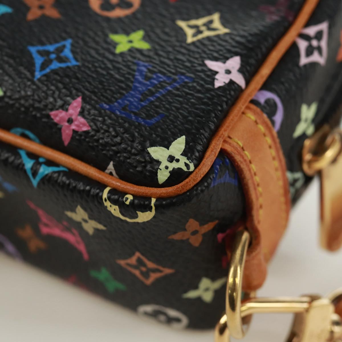 LOUIS VUITTON Monogram Multicolor Trousse Wapity Pouch Black M58034 Auth 168949V
