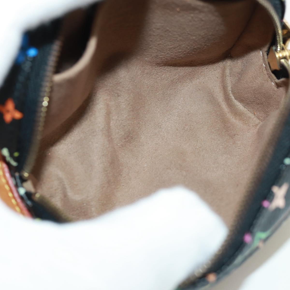 LOUIS VUITTON Monogram Multicolor Trousse Wapity Pouch Black M58034 Auth 168949V