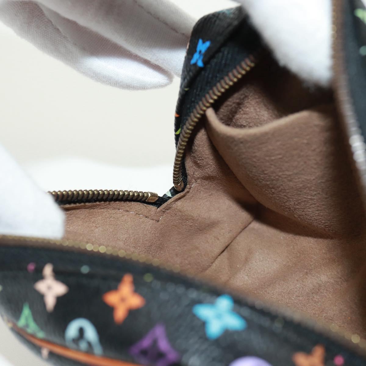 LOUIS VUITTON Monogram Multicolor Trousse Wapity Pouch Black M58034 Auth 168949V