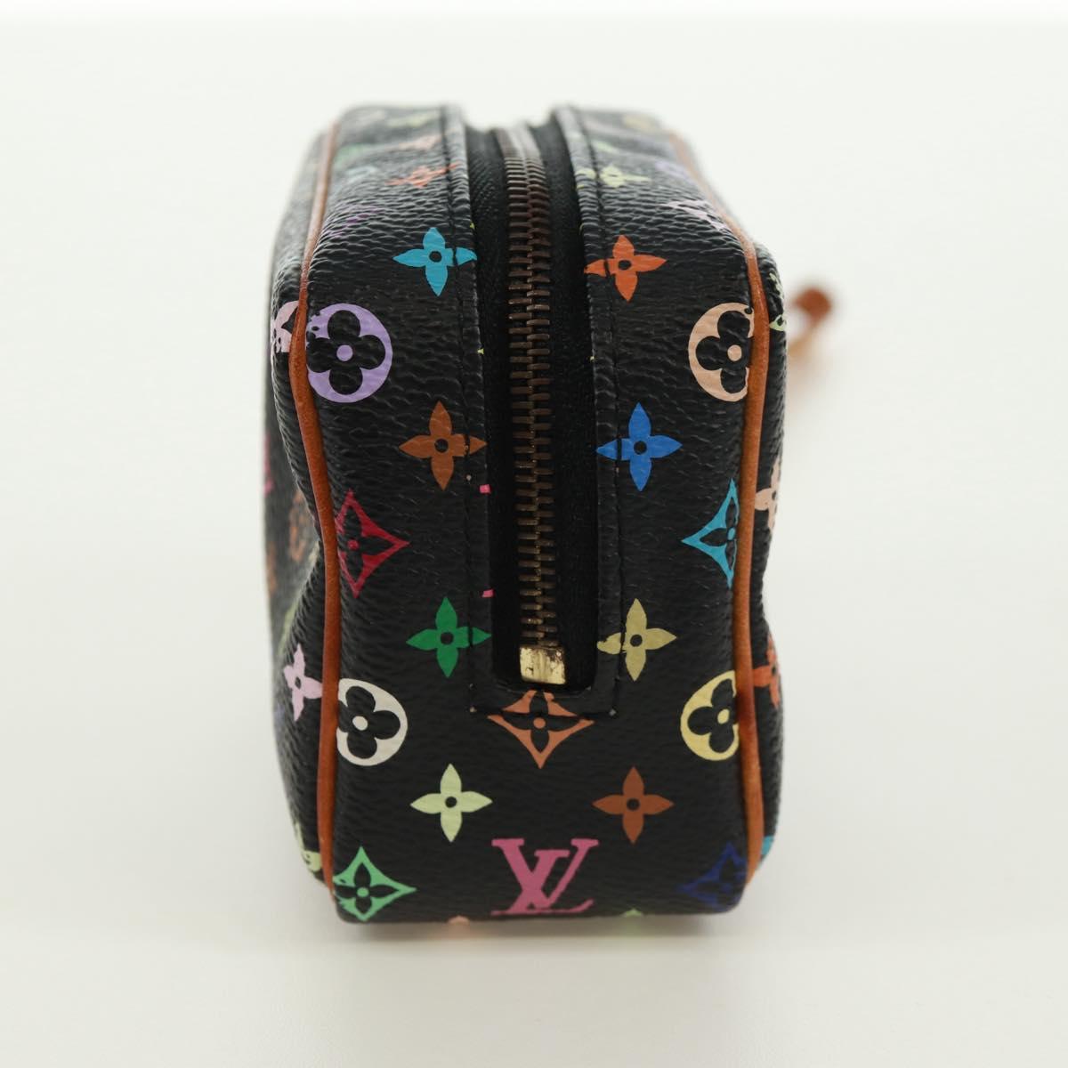 LOUIS VUITTON Monogram Multicolor Trousse Wapity Pouch Black M58034 Auth 168949V