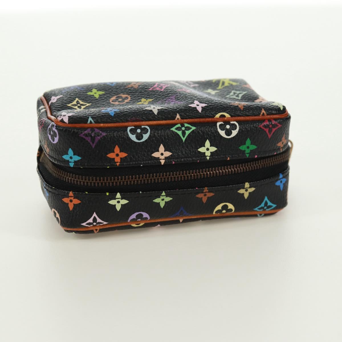 LOUIS VUITTON Monogram Multicolor Trousse Wapity Pouch Black M58034 Auth 168949V