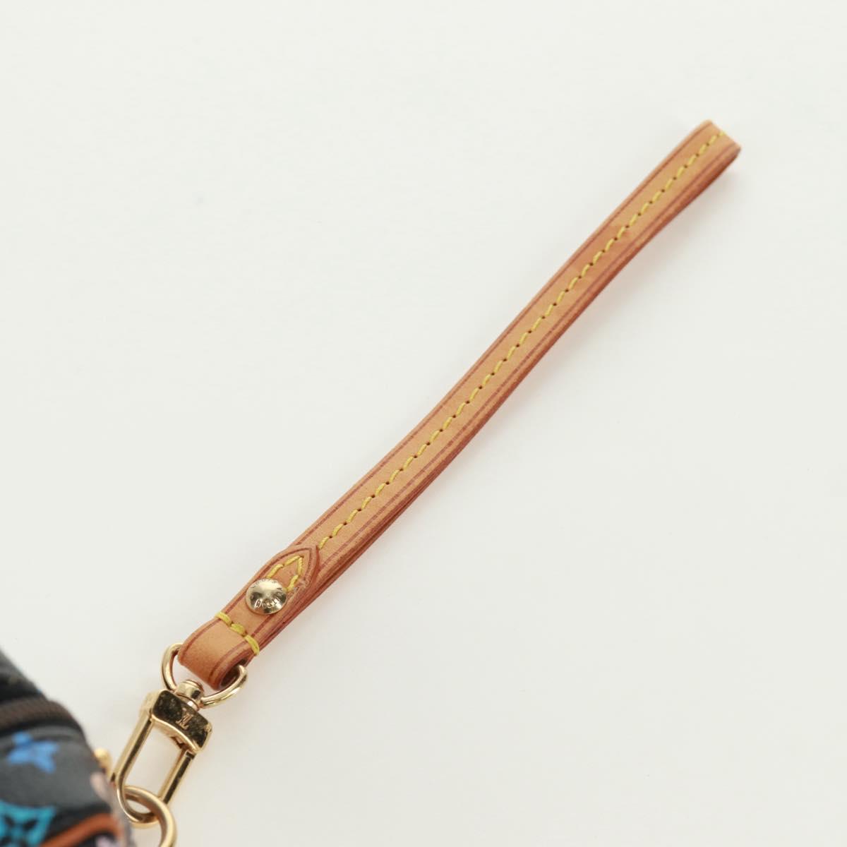 LOUIS VUITTON Monogram Multicolor Trousse Wapity Pouch Black M58034 Auth 168949V