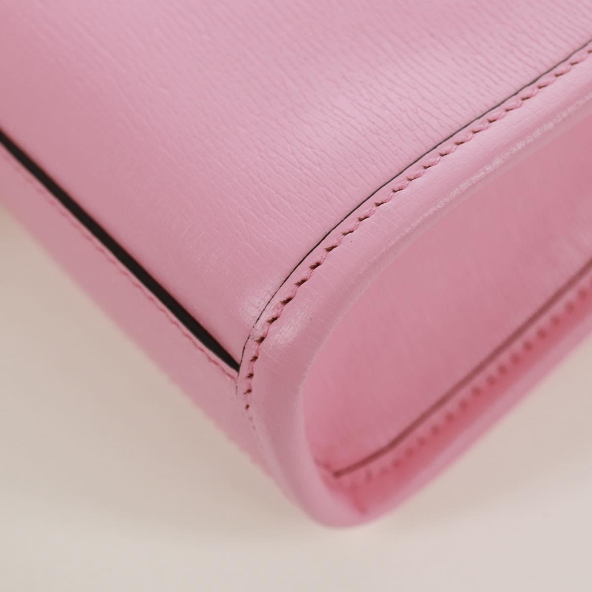 GUCCI Hand Bag Leather 2way Pink Gold 671623 Auth 168965M