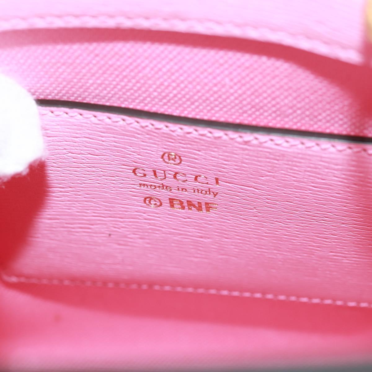 GUCCI Hand Bag Leather 2way Pink Gold 671623 Auth 168965M